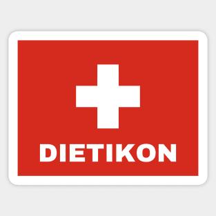 Dietikon City in Swiss Flag Sticker